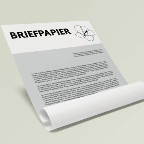 Briefpapier, digitalprinting.be, bloem, illustratie