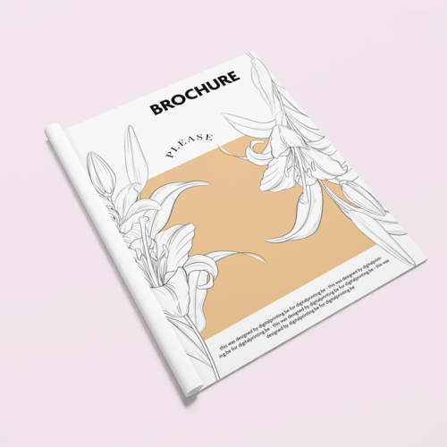 Brochure, digitalprinting.be, bloemen, patroon, illustratie