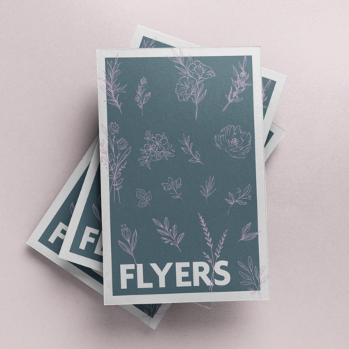 flyer, flyers, digitalprinting.be, bloemen, patroon, illustratie